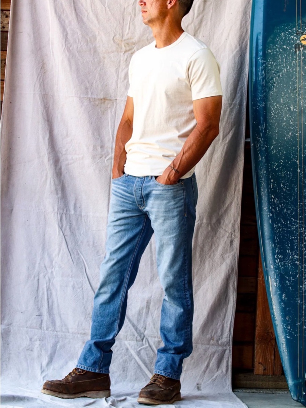 WiesMade Men's Light Blue Straight-Leg Jeans - Classic Everyday Denim